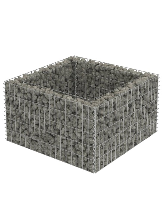 Gabiono vazonas, galvanizuotas plienas, 90x90x50cm, aukštas