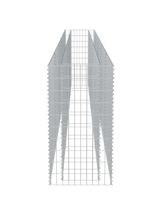 Gabiono vazonas, galvanizuotas plienas, 450x50x100cm, aukštas