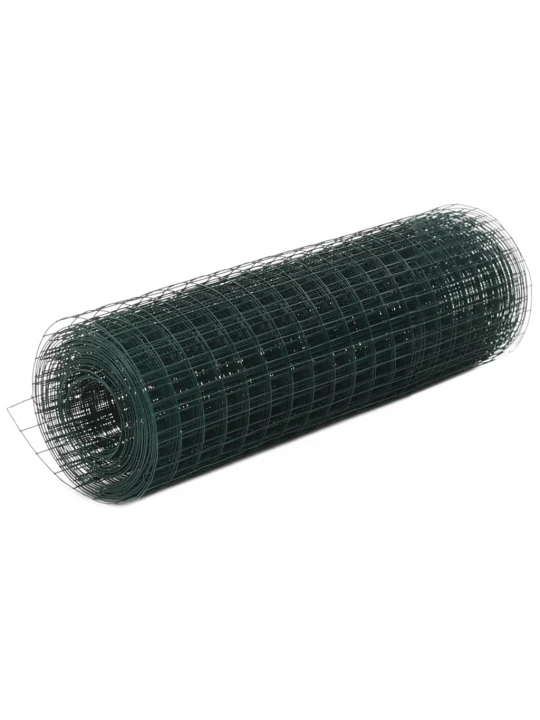 Vielos tinklas su PVC danga, žalias, 25x0,5m