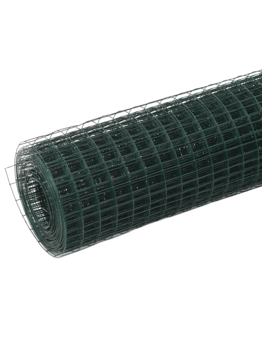 Vielos tinklas su PVC danga, žalias, 25x0,5m