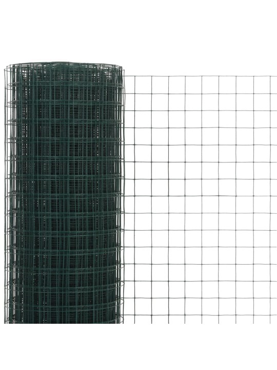 Vielos tinklas su PVC danga, žalias, 25x0,5m