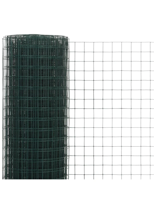 Vielos tinklas su PVC danga, žalias, 25x0,5m