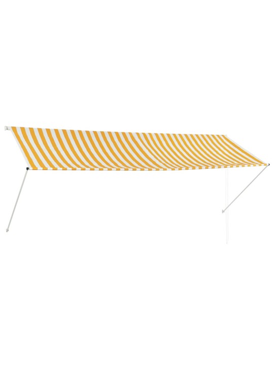 Ištraukiama markizė, geltonos ir baltos spalvos, 350x150cm
