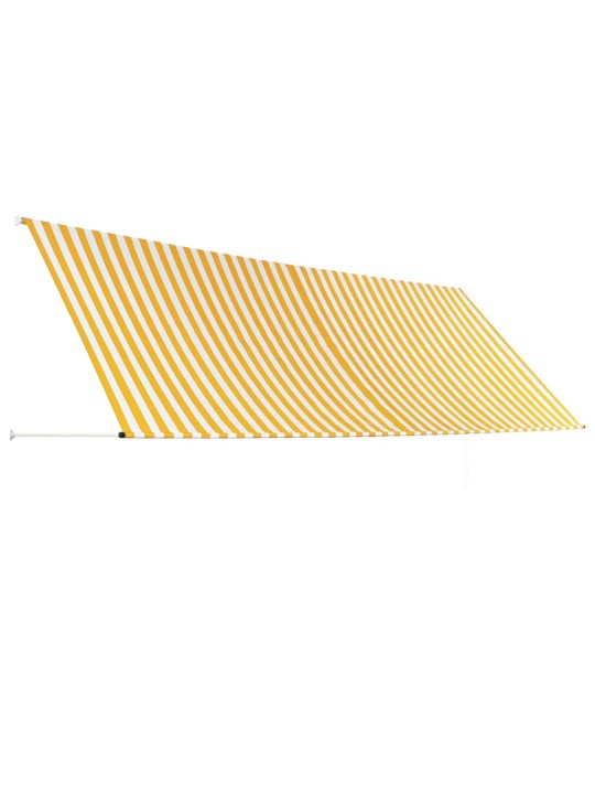 Ištraukiama markizė, geltonos ir baltos spalvos, 400x150cm
