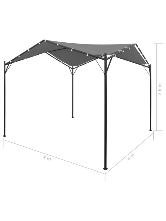 Pavėsinė, antracito spalvos, 4x4 m