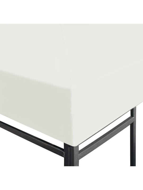 Viršutinis pavėsinės uždangalas, kreminės baltos, 4x3m