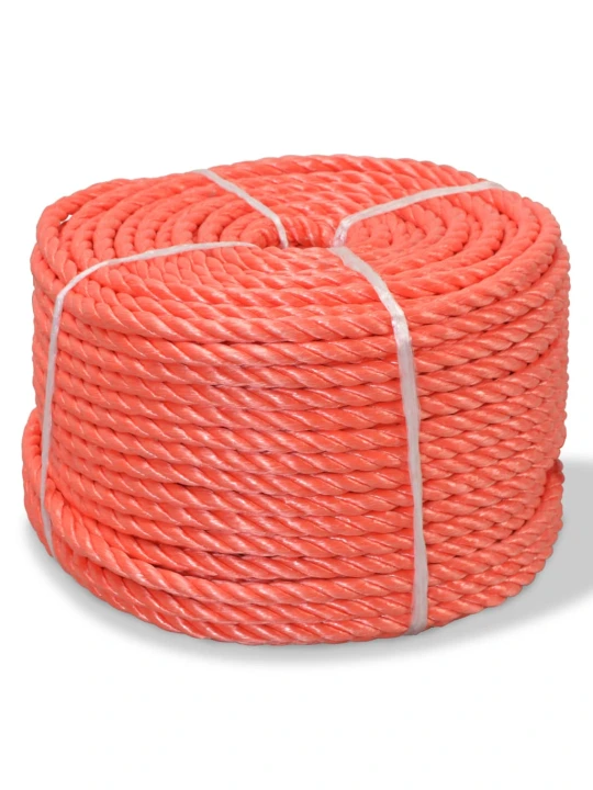 Susukta virvė, oranžinė, 100m, polipropilenas, 14mm