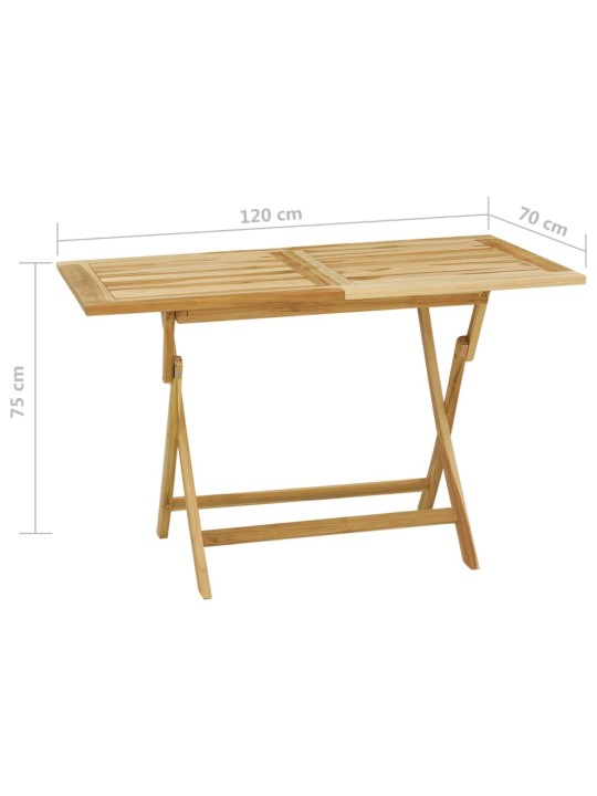 Lauko valgomojo baldų komplektas, 5d., tikmedžio med. masyvas