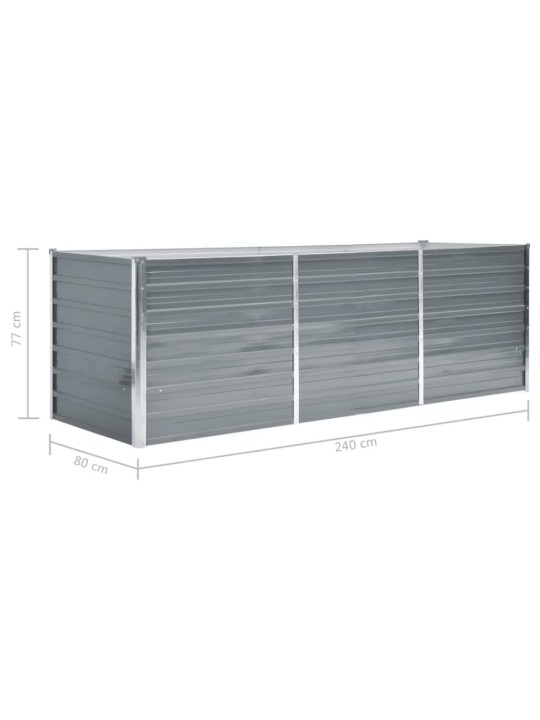 Lovelis, pilkas, galvanizuotas plienas, 240x80x77cm