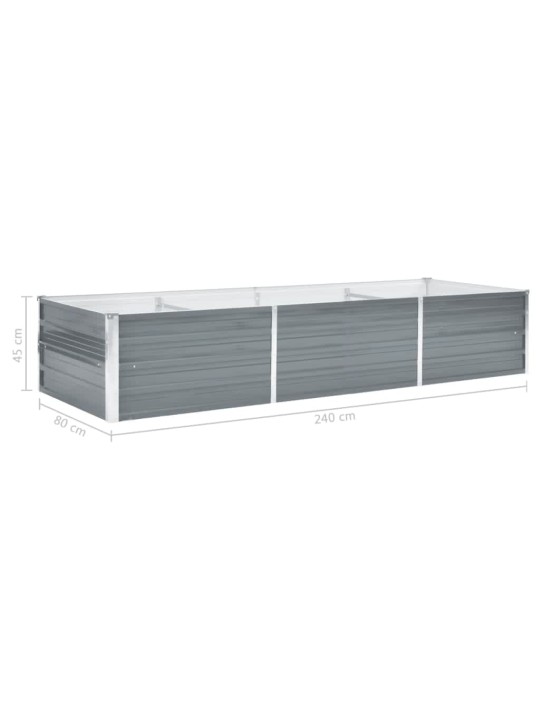 Lovelis, pilkas, galvanizuotas plienas, 240x80x45cm