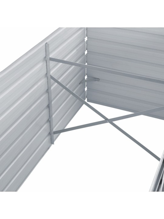 Lovelis, pilkas, galvanizuotas plienas, 320x80x77cm
