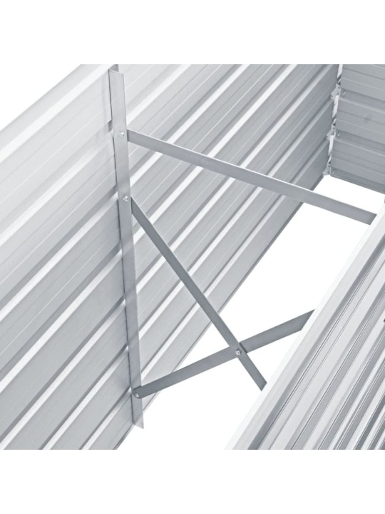 Lovelis, pilkas, galvanizuotas plienas, 160x40x77cm