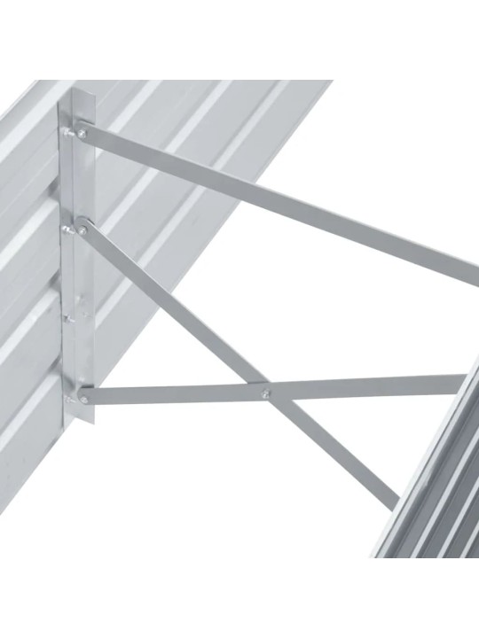 Lovelis, pilkas, galvanizuotas plienas, 160x40x45cm