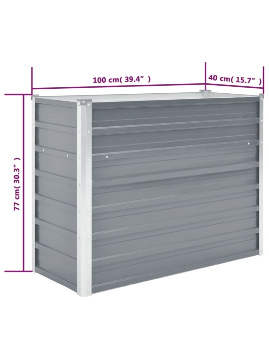 Lovelis, pilkas, galvanizuotas plienas, 100x40x77cm