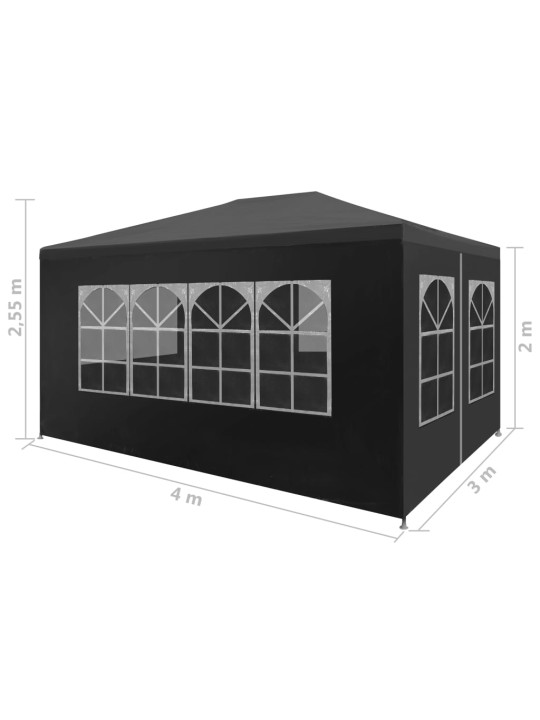 Proginė palapinė, 3x4m, antracito spalvos