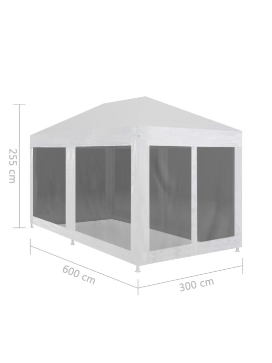 Proginė palapinė su 6 tinklinėmis šoninėmis sienelėmis, 6x3m