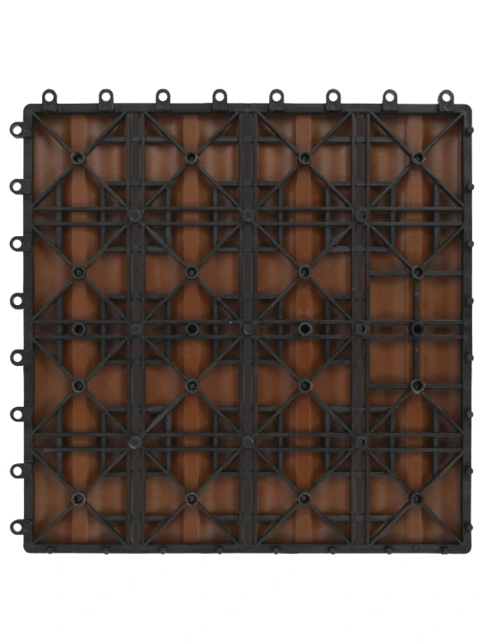 Grindų plyt., 11vnt., gil. įsp., WPC, 30x30cm, 1m², šv. rud.
