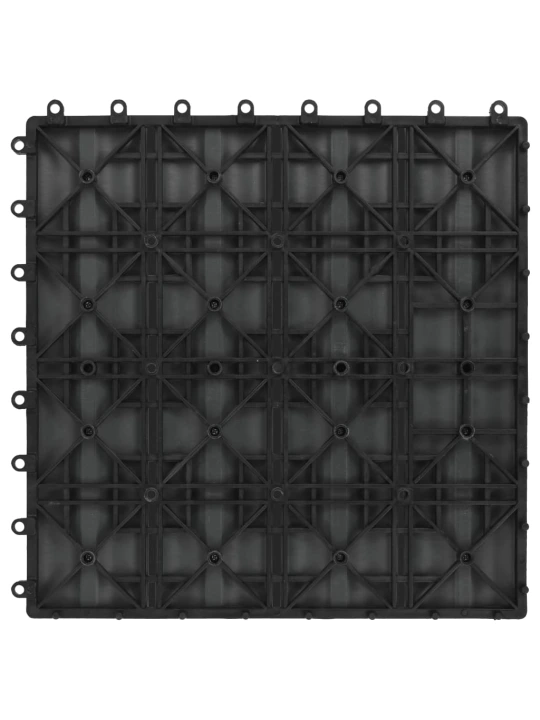 Grindų plyt., 11vnt., gil. įsp., WPC, 30x30cm, 1m², pilk.