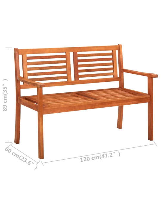 Sodo suoliukas, 120 cm, dvivietis, eukalipto medienos masyvas