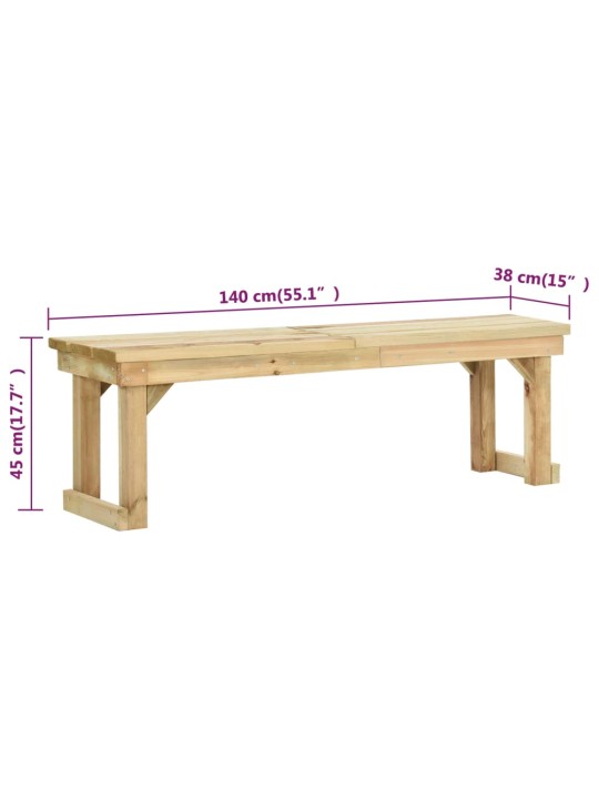 Sodo suoliukas, 140cm, impregnuota pušies mediena