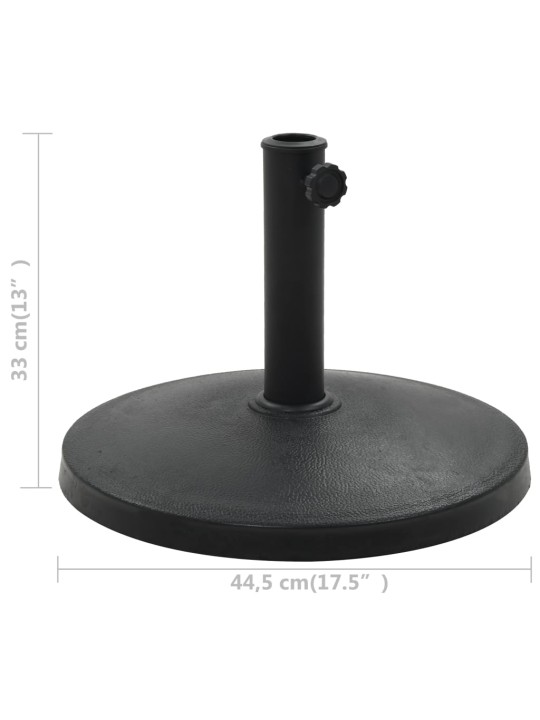 Skėčio stovas, juodas, sint. derva, 10 kg, apvalus
