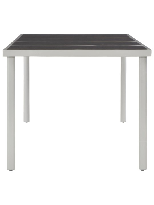 Sodo stalas, juodas, 220x90x74,5cm, plienas