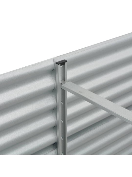 Lovelis, sidabrinis, 400x80x81cm, galvanizuotas plienas, aukštas