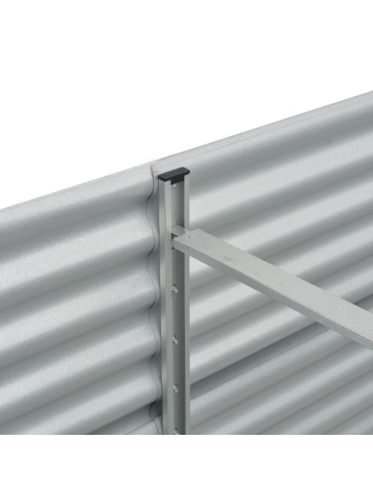 Lovelis, sidabrinis, 240x80x81cm, galvanizuotas plienas, aukštas