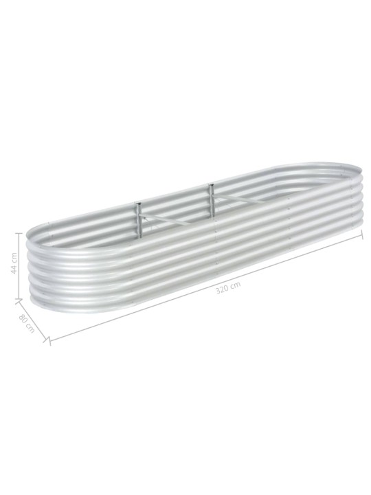 Lovelis, sidabrinis, 320x80x44cm, galvanizuotas plienas, aukštas