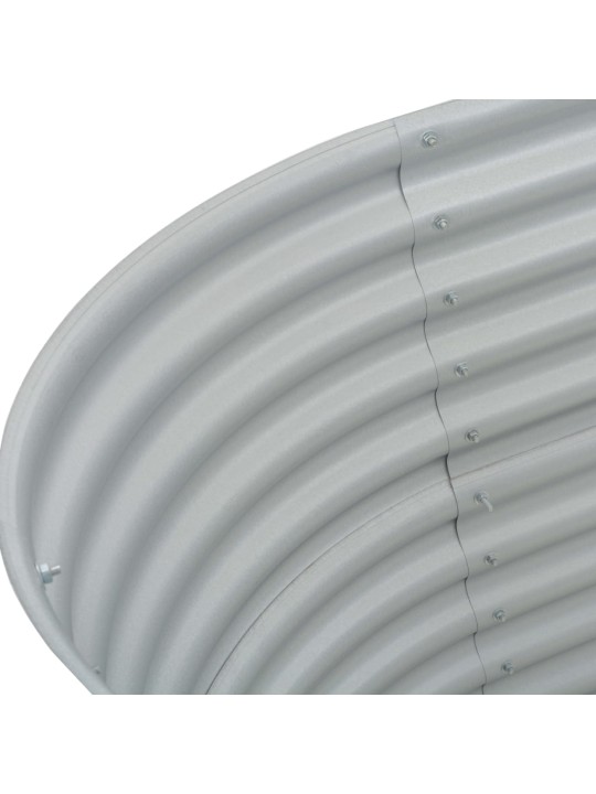 Lovelis, sidabrinis, 160x80x44cm, galvanizuotas plienas, aukštas