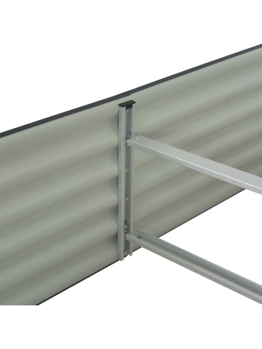 Lovelis, pilkas, 400x80x44cm, galvanizuotas plienas, aukštas