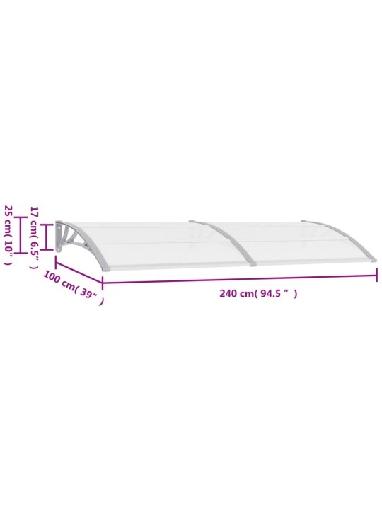 Stogelis durims, pilkas, 240x100cm, PC