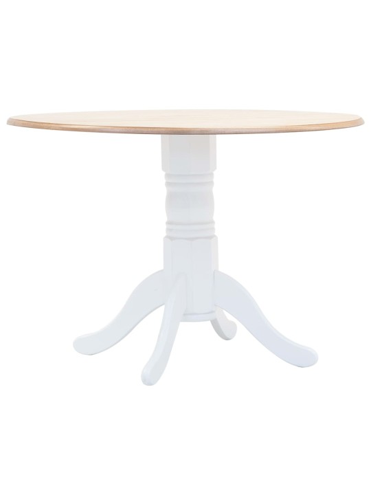 Valgomojo stalas, balt. ir rud. sp., 106cm, kaučiuk. med. mas.