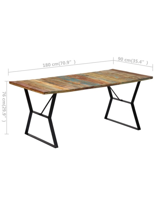 Valgomojo stalas, 180x90x76cm, perdirbtos medienos masyvas