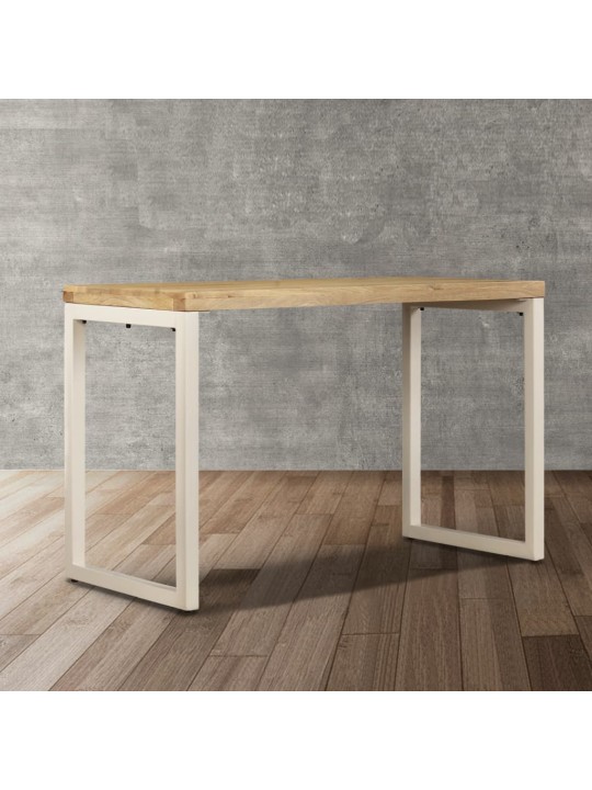 Valgomojo stalas, 115x55x76cm, mango med. masyvas ir plienas