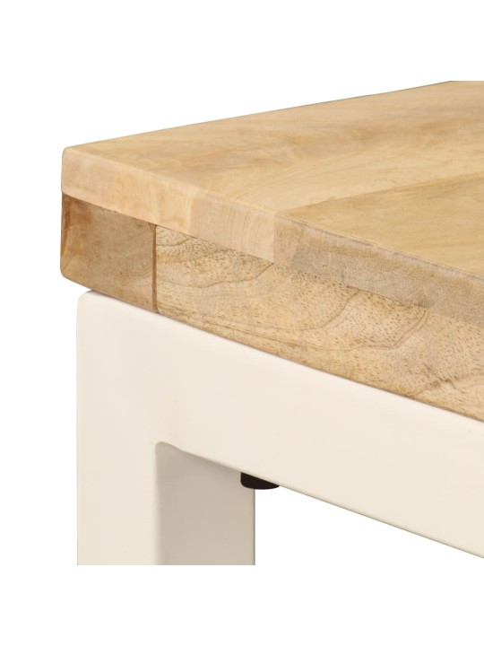 Valgomojo stalas, 115x55x76cm, mango med. masyvas ir plienas