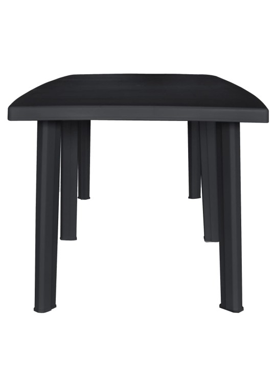Sodo stalas, antracito spalvos, 216x90x72cm, plastikas