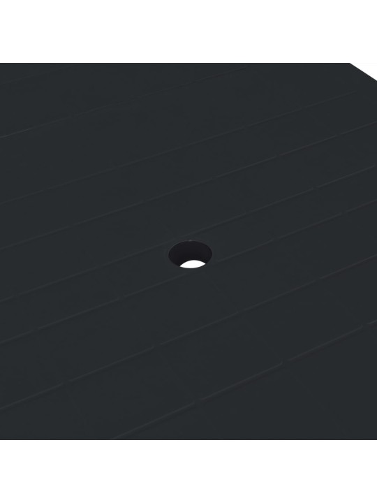 Sodo stalas, antracito spalvos, 216x90x72cm, plastikas