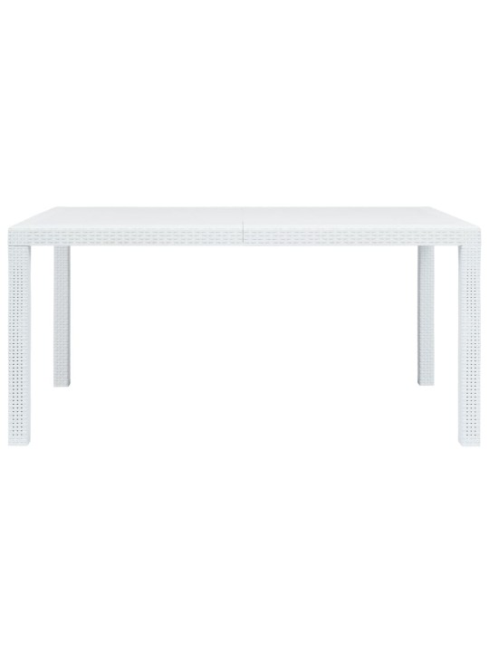 Sodo stalas, baltos sp., 150x90x72 cm, plastikas, rat. imit.