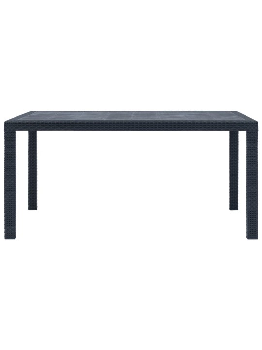 Sodo stalas, antracito sp., 150x90x72 cm, plastikas, rat. imit.