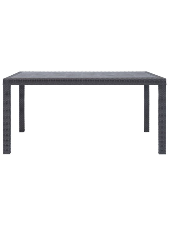 Sodo stalas, rudos sp., 150x90x72 cm, plastikas, rat. imit.