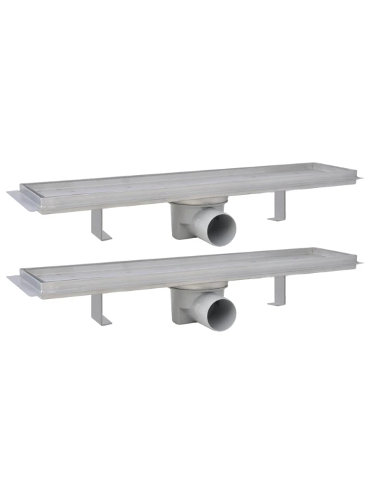 Pailgi dušo latakai, 2vnt., 530x140mm, nerūdijantis plienas