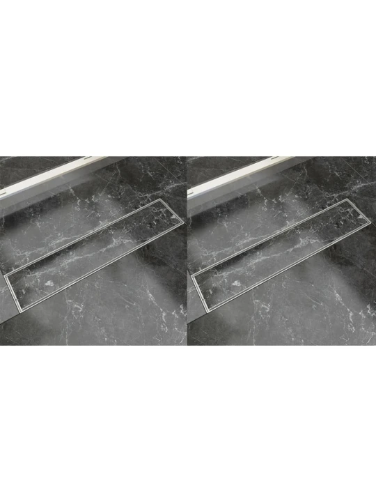 Pailgi dušo latakai, 2vnt., 530x140mm, nerūdijantis plienas