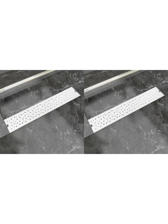 Pailgi dušo latakai, 2vnt., 630x140mm, nerūdijantis plienas