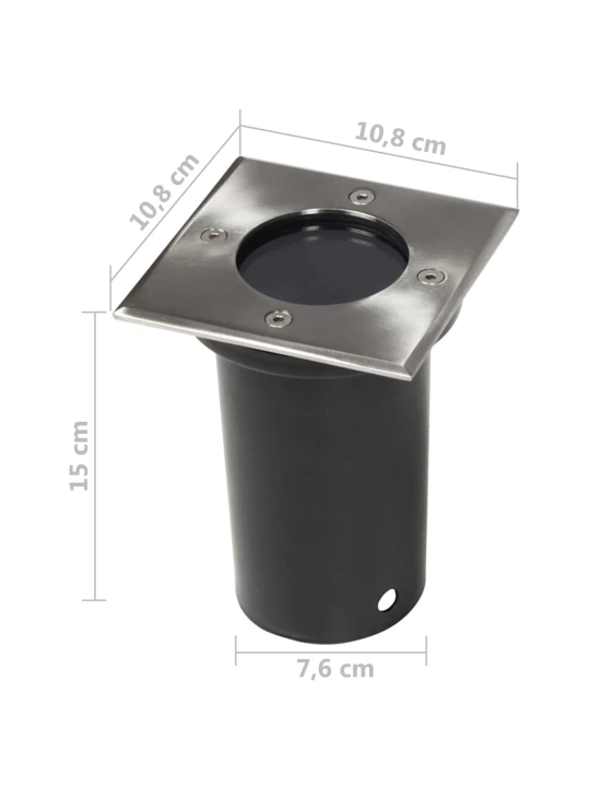 Lauko šviestuvai, 12 vnt., kvadrat., įsmeig. į žemę