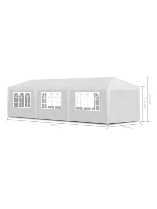 Proginė palapinė, 3x9 m, balta