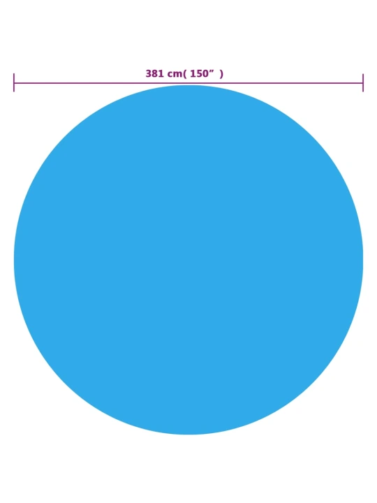 Plūdur. saulės šviesą sugerianti baseino plėvelė, 381cm, mėl.