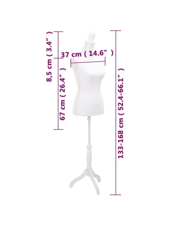 Moters biusto forma, balta