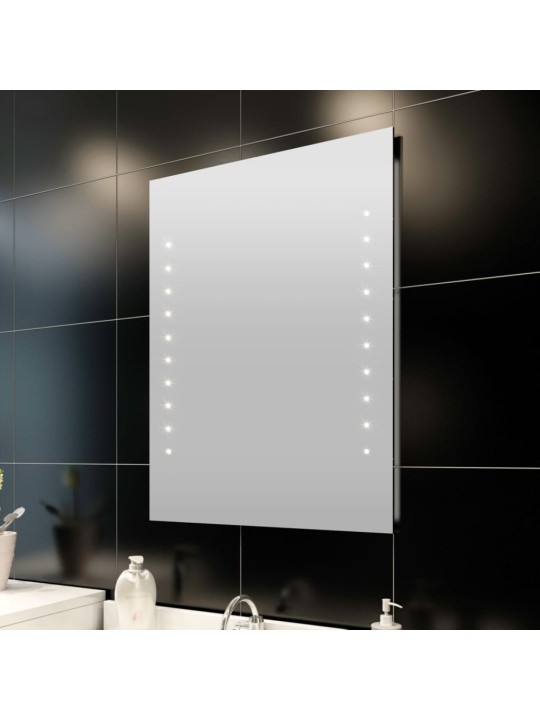 Sieninis Vonios Veidrodis su LED Apšvietimu 60 x 80 cm