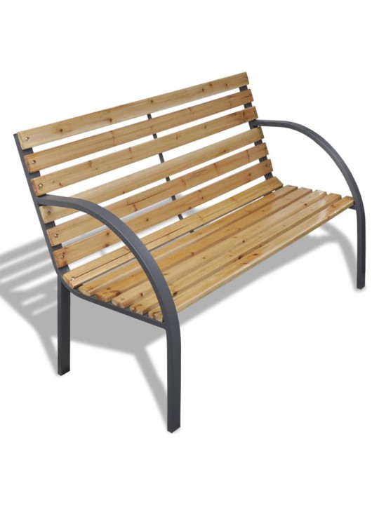 Sodo suoliukas, 120 cm, mediena ir geležis